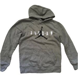 Boys Jordan Grey Logo Hoodie Size Medium (10-12)
